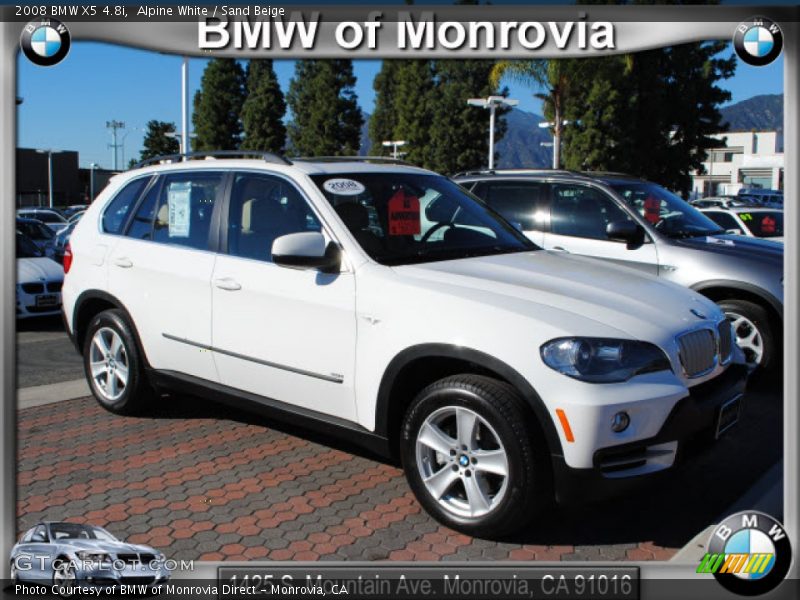 Alpine White / Sand Beige 2008 BMW X5 4.8i