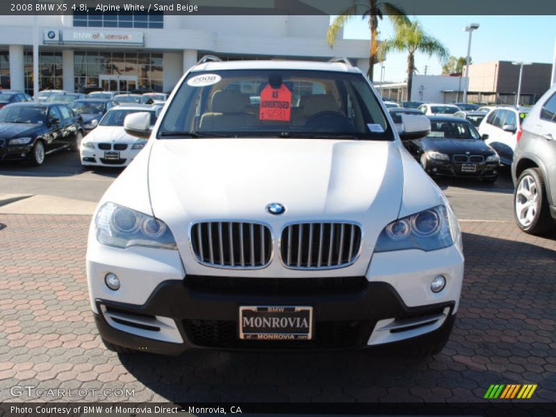 Alpine White / Sand Beige 2008 BMW X5 4.8i