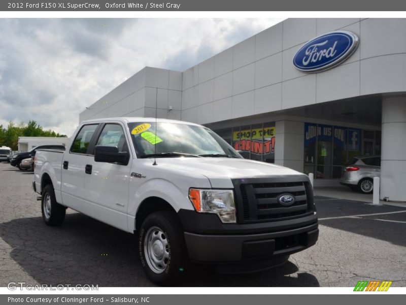 Oxford White / Steel Gray 2012 Ford F150 XL SuperCrew