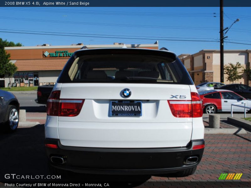 Alpine White / Sand Beige 2008 BMW X5 4.8i