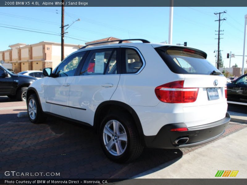 Alpine White / Sand Beige 2008 BMW X5 4.8i