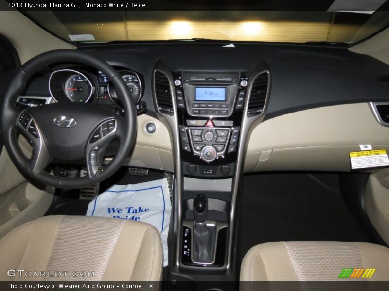 Monaco White / Beige 2013 Hyundai Elantra GT