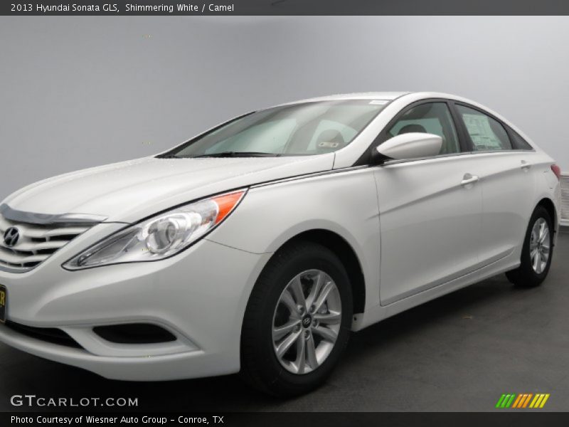 Shimmering White / Camel 2013 Hyundai Sonata GLS