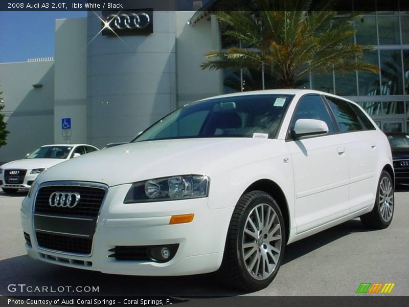 Ibis White / Black 2008 Audi A3 2.0T