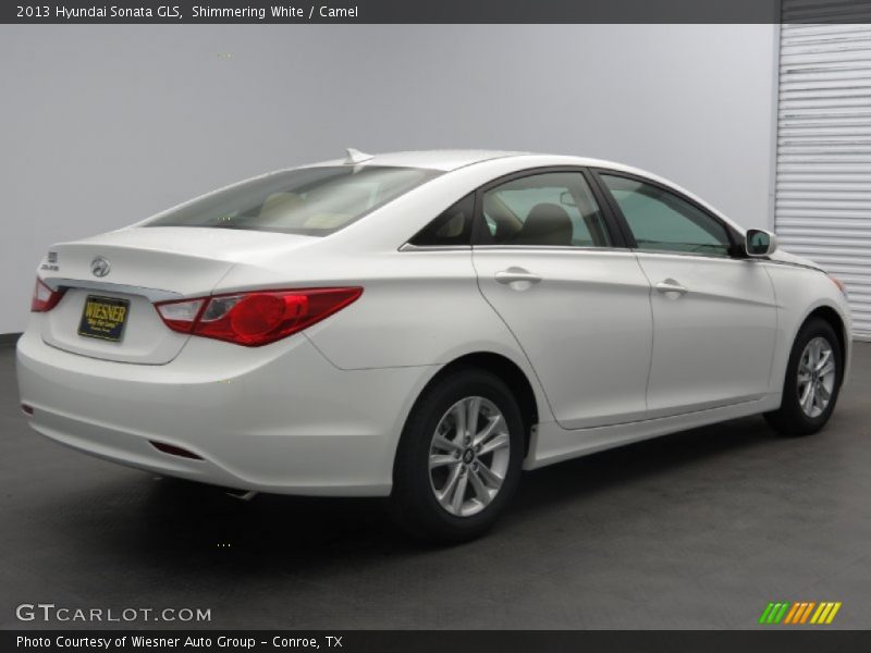Shimmering White / Camel 2013 Hyundai Sonata GLS