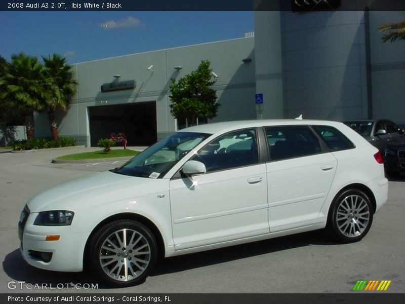 Ibis White / Black 2008 Audi A3 2.0T