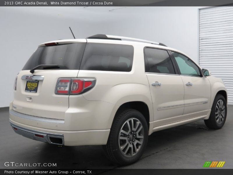 White Diamond Tricoat / Cocoa Dune 2013 GMC Acadia Denali