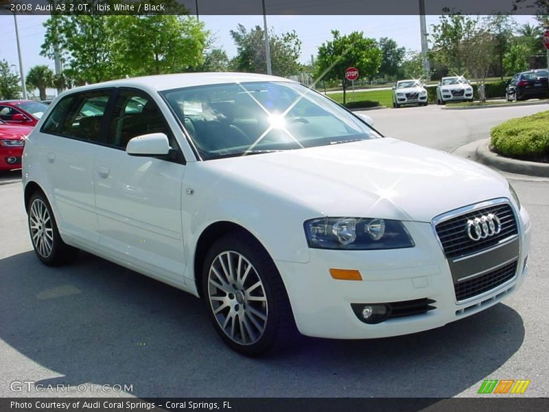 Ibis White / Black 2008 Audi A3 2.0T