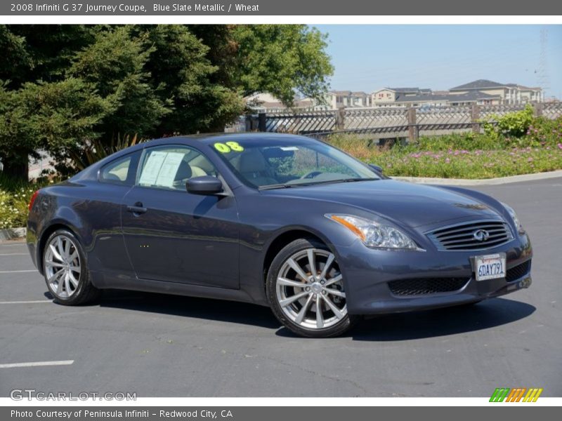 Blue Slate Metallic / Wheat 2008 Infiniti G 37 Journey Coupe