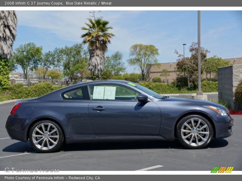 Blue Slate Metallic / Wheat 2008 Infiniti G 37 Journey Coupe