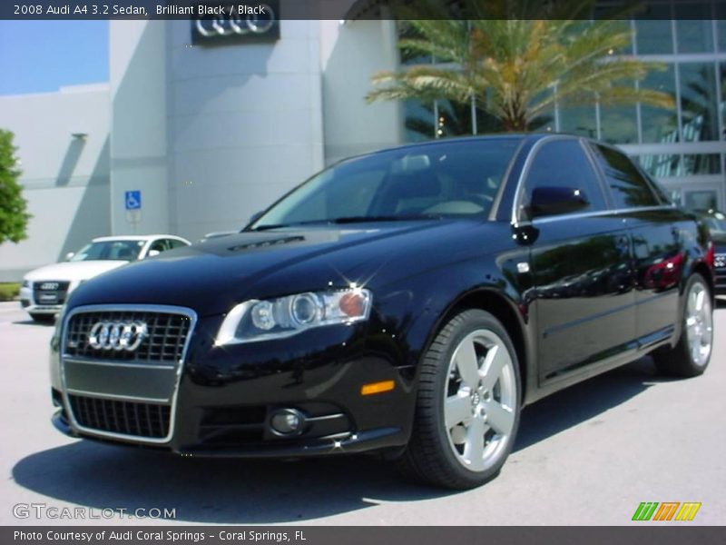 Brilliant Black / Black 2008 Audi A4 3.2 Sedan