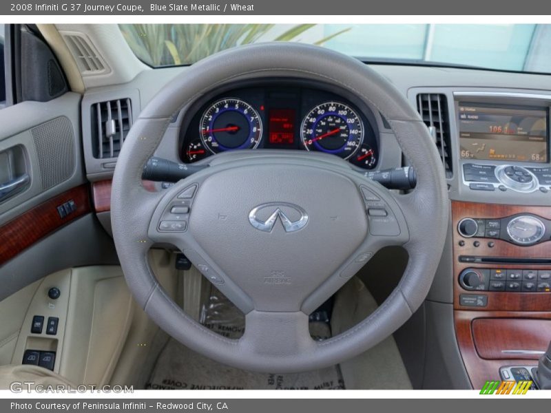 Blue Slate Metallic / Wheat 2008 Infiniti G 37 Journey Coupe