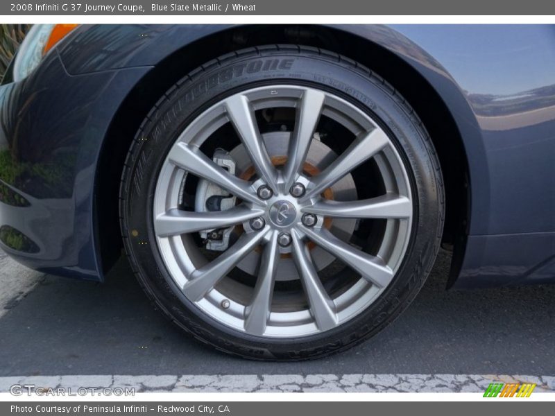 Blue Slate Metallic / Wheat 2008 Infiniti G 37 Journey Coupe