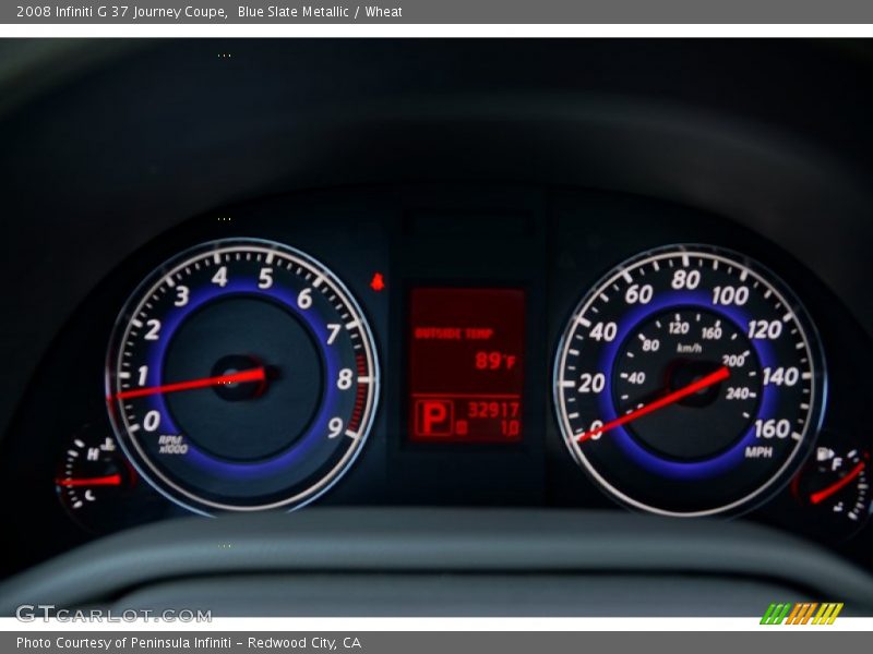 Blue Slate Metallic / Wheat 2008 Infiniti G 37 Journey Coupe
