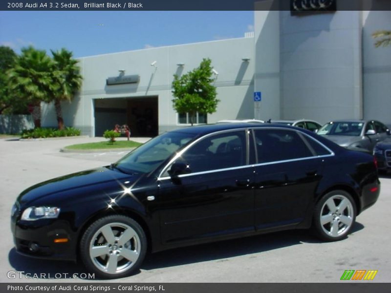 Brilliant Black / Black 2008 Audi A4 3.2 Sedan