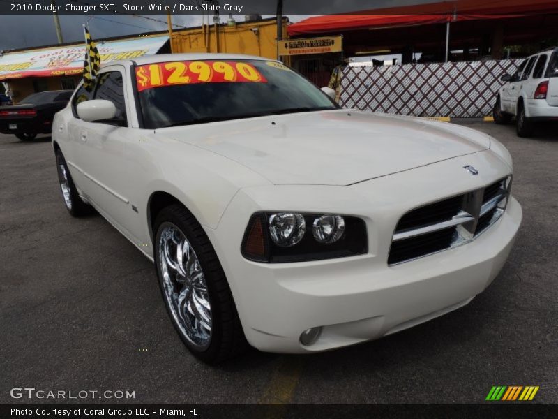 Stone White / Dark Slate Gray 2010 Dodge Charger SXT
