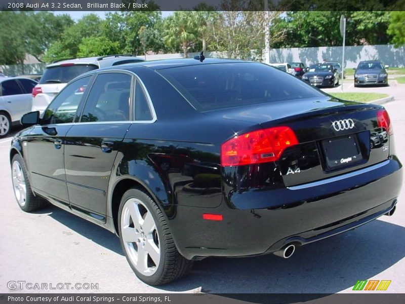Brilliant Black / Black 2008 Audi A4 3.2 Sedan