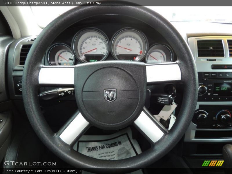 Stone White / Dark Slate Gray 2010 Dodge Charger SXT