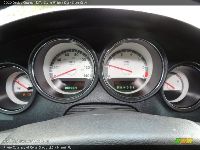 Stone White / Dark Slate Gray 2010 Dodge Charger SXT