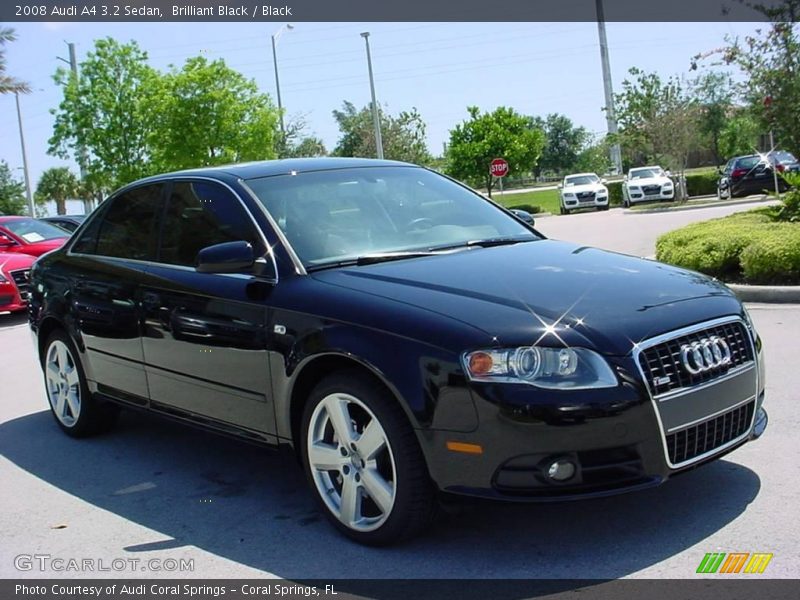 Brilliant Black / Black 2008 Audi A4 3.2 Sedan