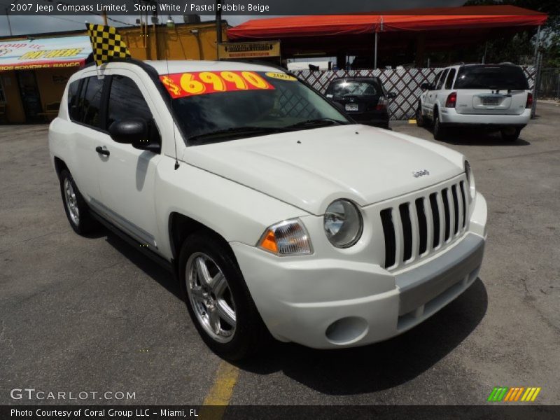 Stone White / Pastel Pebble Beige 2007 Jeep Compass Limited
