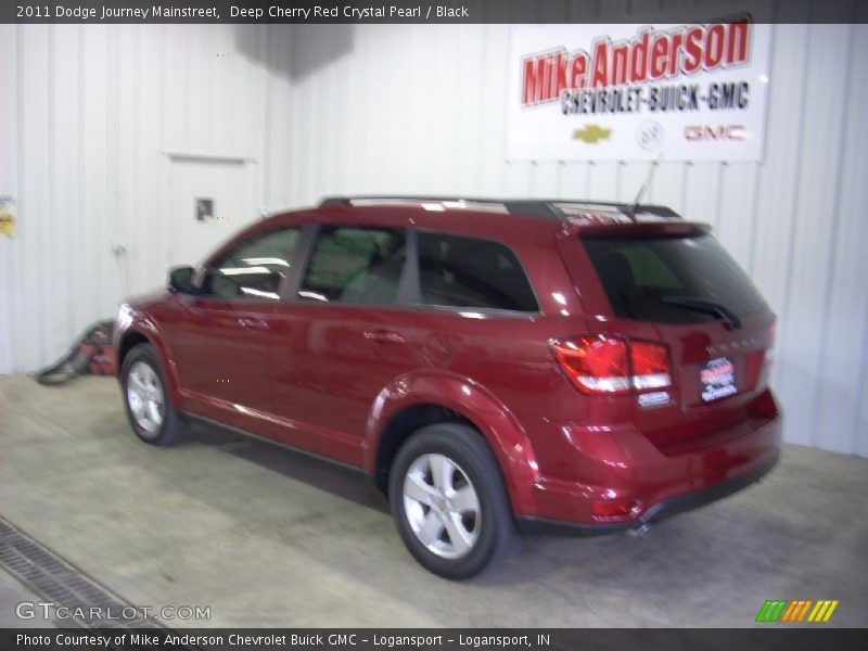 Deep Cherry Red Crystal Pearl / Black 2011 Dodge Journey Mainstreet