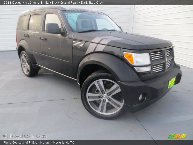 Brilliant Black Crystal Pearl / Dark Slate Gray 2011 Dodge Nitro Shock