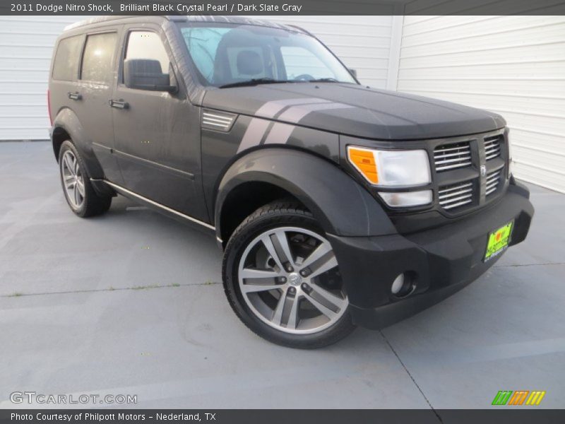 Brilliant Black Crystal Pearl / Dark Slate Gray 2011 Dodge Nitro Shock