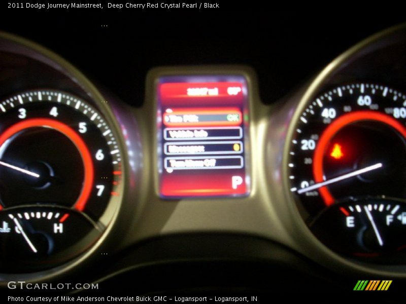 Deep Cherry Red Crystal Pearl / Black 2011 Dodge Journey Mainstreet
