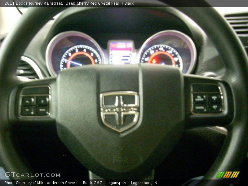 Deep Cherry Red Crystal Pearl / Black 2011 Dodge Journey Mainstreet