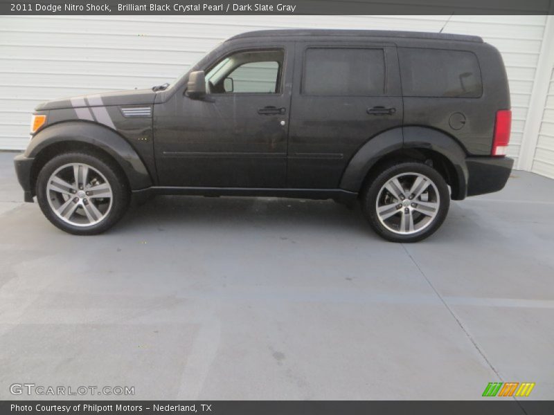 Brilliant Black Crystal Pearl / Dark Slate Gray 2011 Dodge Nitro Shock