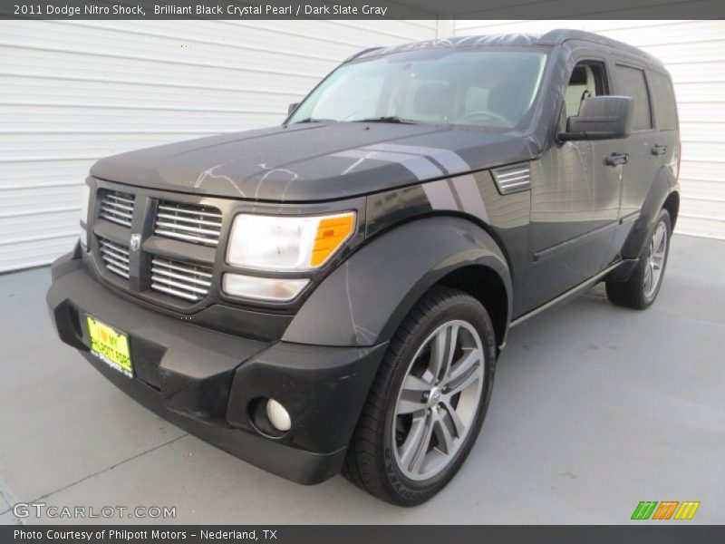 Brilliant Black Crystal Pearl / Dark Slate Gray 2011 Dodge Nitro Shock