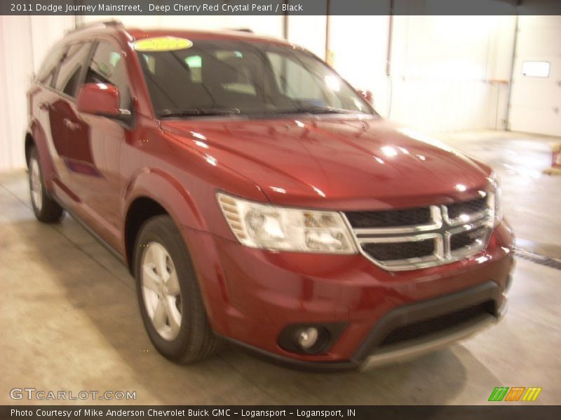 Deep Cherry Red Crystal Pearl / Black 2011 Dodge Journey Mainstreet
