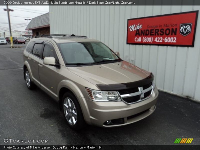 Light Sandstone Metallic / Dark Slate Gray/Light Graystone 2009 Dodge Journey SXT AWD