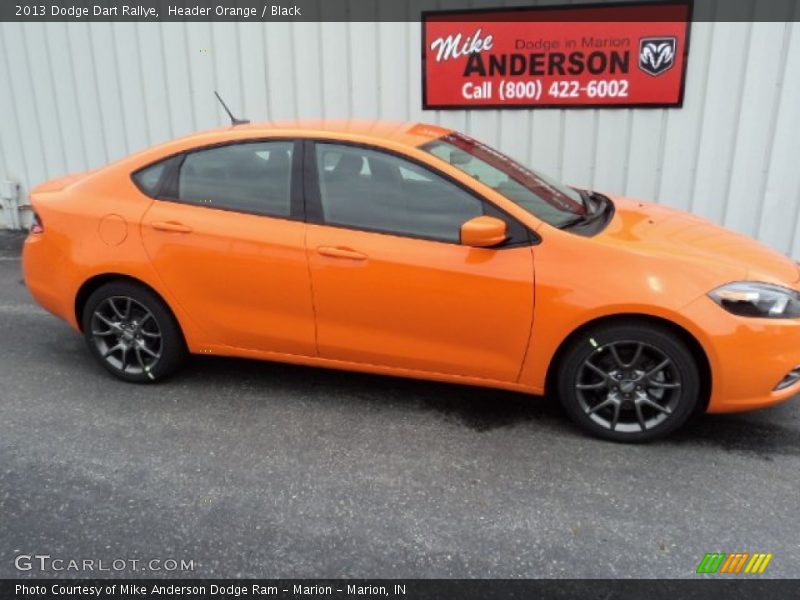 Header Orange / Black 2013 Dodge Dart Rallye