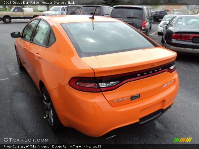 Header Orange / Black 2013 Dodge Dart Rallye