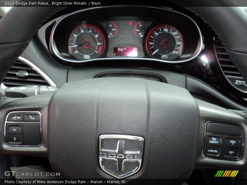 Bright Silver Metallic / Black 2013 Dodge Dart Rallye