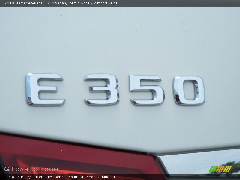 Arctic White / Almond Beige 2010 Mercedes-Benz E 350 Sedan