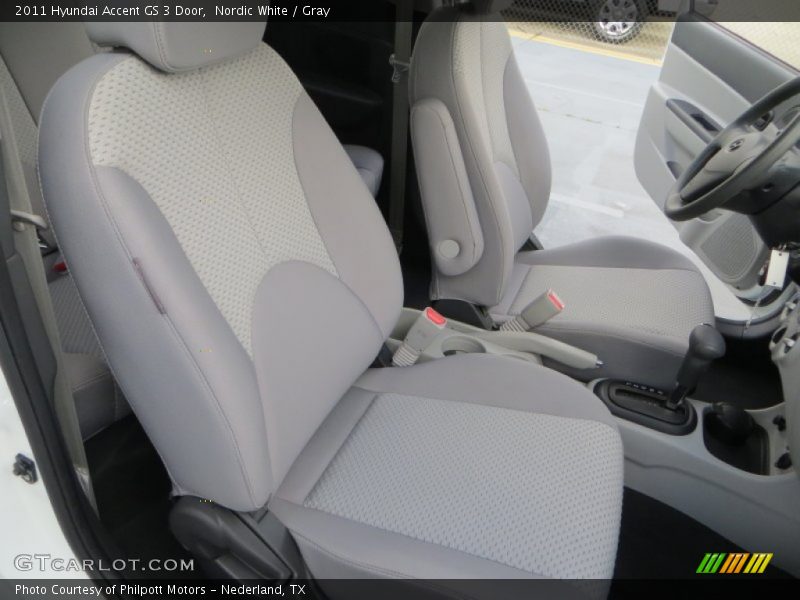Nordic White / Gray 2011 Hyundai Accent GS 3 Door