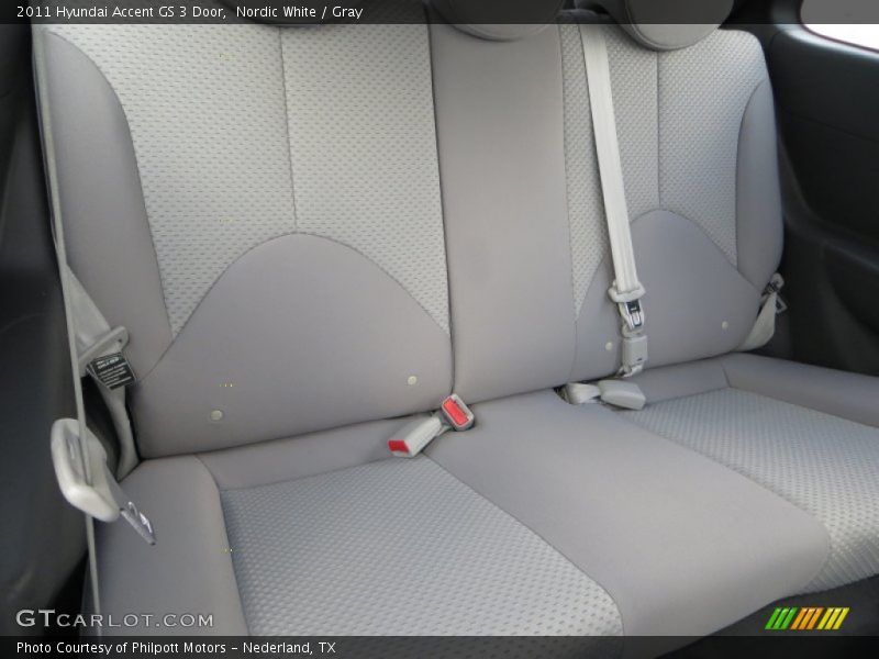 Nordic White / Gray 2011 Hyundai Accent GS 3 Door