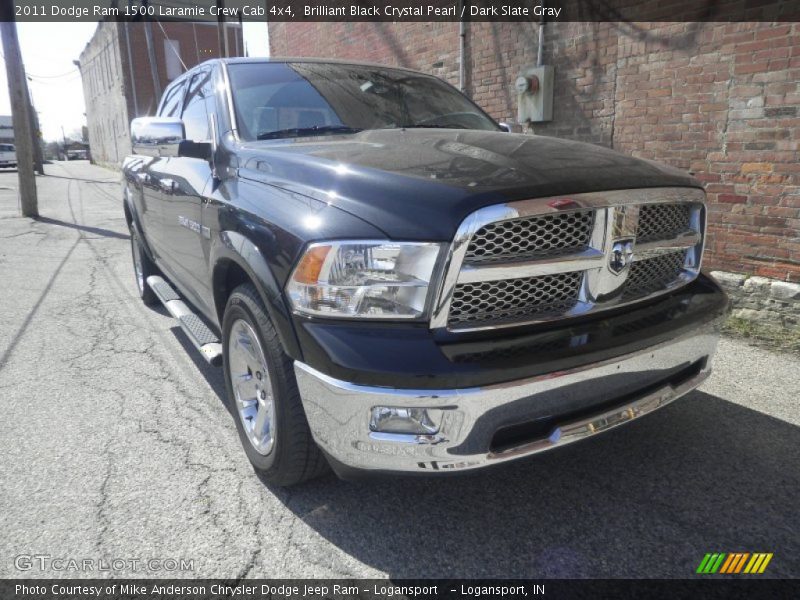 Brilliant Black Crystal Pearl / Dark Slate Gray 2011 Dodge Ram 1500 Laramie Crew Cab 4x4