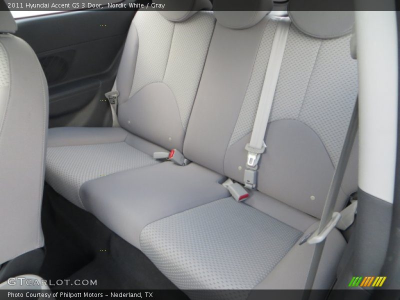 Nordic White / Gray 2011 Hyundai Accent GS 3 Door