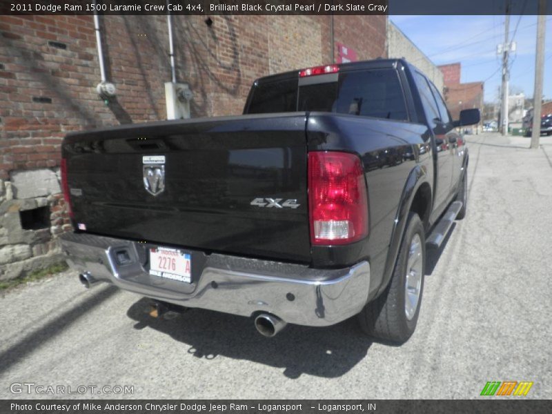 Brilliant Black Crystal Pearl / Dark Slate Gray 2011 Dodge Ram 1500 Laramie Crew Cab 4x4