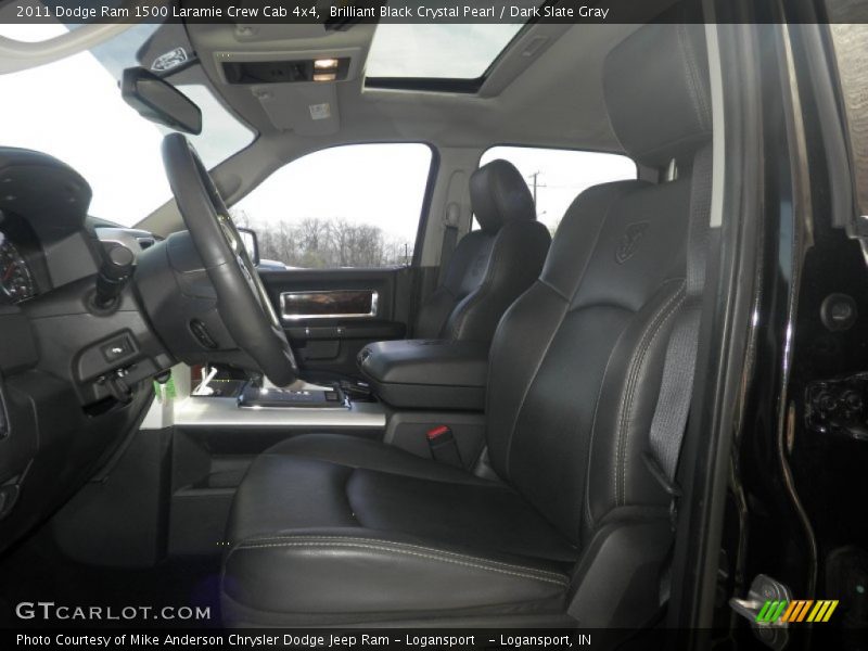 Brilliant Black Crystal Pearl / Dark Slate Gray 2011 Dodge Ram 1500 Laramie Crew Cab 4x4