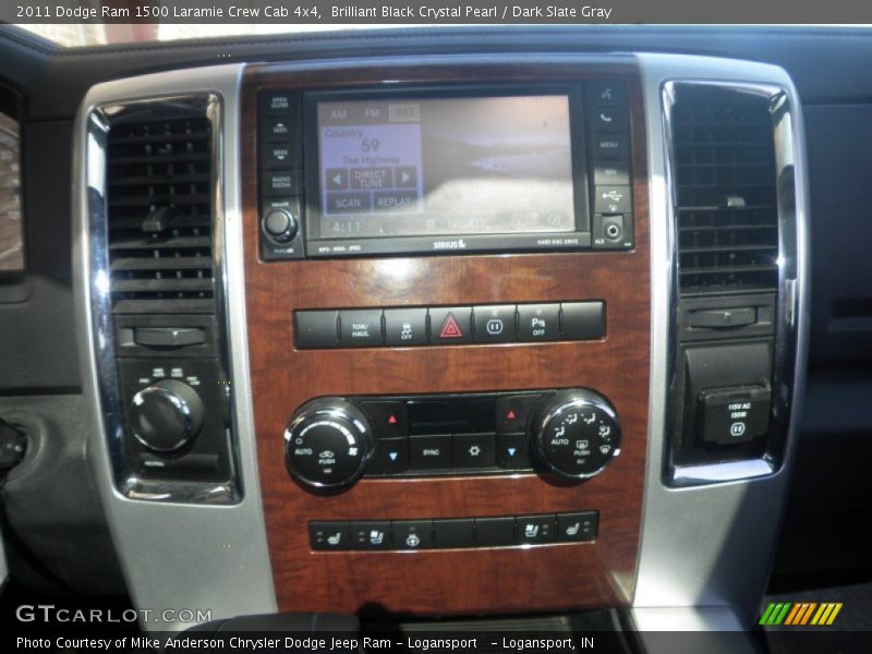 Brilliant Black Crystal Pearl / Dark Slate Gray 2011 Dodge Ram 1500 Laramie Crew Cab 4x4