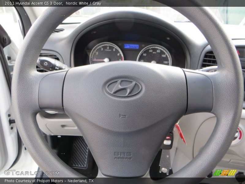 Nordic White / Gray 2011 Hyundai Accent GS 3 Door