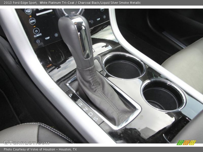 White Platinum Tri-Coat / Charcoal Black/Liquid Silver Smoke Metallic 2013 Ford Edge Sport