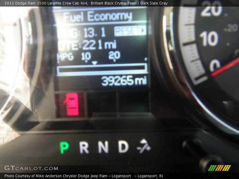 Brilliant Black Crystal Pearl / Dark Slate Gray 2011 Dodge Ram 1500 Laramie Crew Cab 4x4