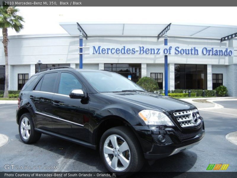 Black / Black 2010 Mercedes-Benz ML 350
