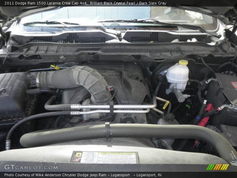 Brilliant Black Crystal Pearl / Dark Slate Gray 2011 Dodge Ram 1500 Laramie Crew Cab 4x4